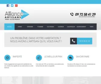 Alliance-Artisans.net(Plombier, Serrurier, Électricien et chauffagiste) Screenshot