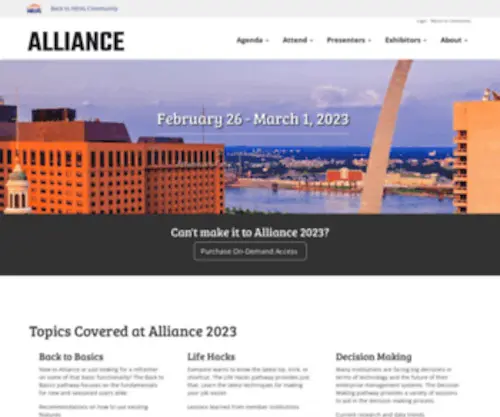 Alliance-Conference.com(Alliance 2014) Screenshot