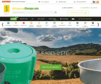 Alliance-Elevage.com(Matériel d'élevage et produits d'élevage pour les bovins) Screenshot