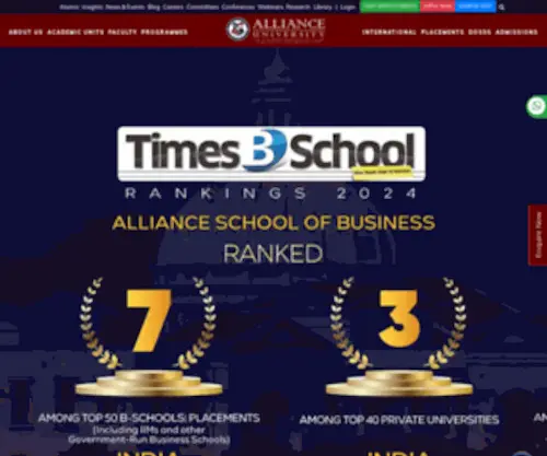 Alliance.edu.in(Alliance University) Screenshot