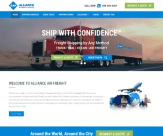 Allianceairfreight.com(Freight Quote) Screenshot