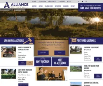 Allianceauctioneers.com(Alliance Auction & Realty) Screenshot
