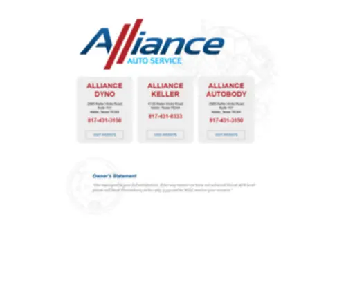 Allianceautoservice.com(Alliance Auto Service) Screenshot