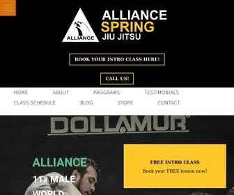 Alliancebjjspring.com(11X World Champion Jiu Jitsu) Screenshot