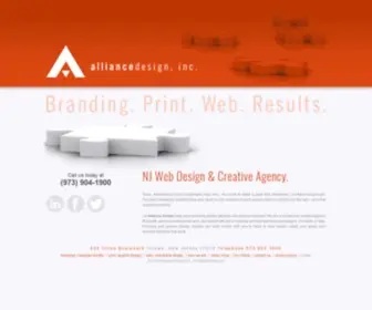 Alliancedesign.com(NJ creative design agency) Screenshot