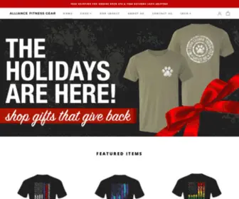 Alliancefitnessgear.com(Shop apparel) Screenshot