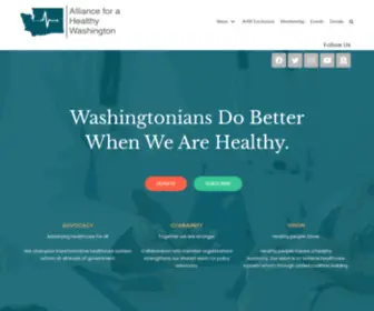 Allianceforahealthywa.org(AHW Alliance for a Healthy Washington) Screenshot