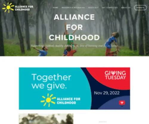 Allianceforchildhood.org(Alliance for Childhood) Screenshot