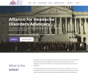 Allianceforheadacheadvocacy.org(Alliance for Headache Disorders Advocacy) Screenshot