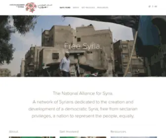 Allianceforsyria.org(A national network to support the creation and development of a democratic Syria) Screenshot