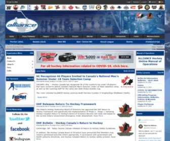 Alliancehockey.com(Minor Hockey Alliance of Ontario) Screenshot
