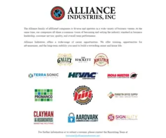 Allianceindustries.net(Alliance Industries) Screenshot