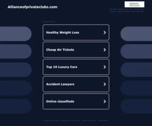 Allianceofprivateclubs.com(Allianceofprivateclubs) Screenshot