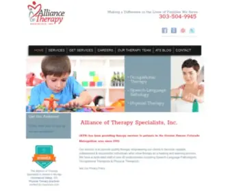 Allianceoftherapyspecialists.com(Denver Speech) Screenshot