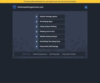 Allianceparkingservices.com(Alliance Parking) Screenshot
