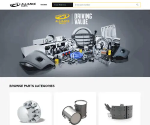 Alliancepartsracing.com(Alliance Truck Parts) Screenshot