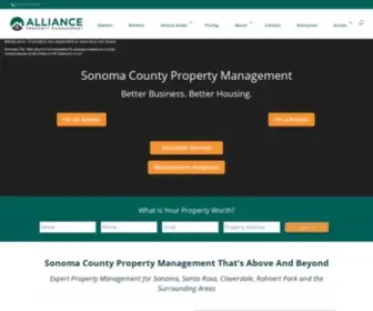 Alliancepm.com(Sonoma County Property Management) Screenshot