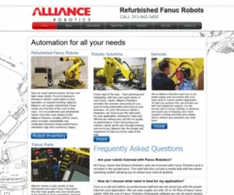 Alliancerobotics.com(Pre-Owned Fanuc Robots from Alliance Robotics) Screenshot