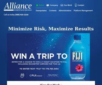 Alliancesweeps.com(Contest Administration Company & Sweepstakes Agency) Screenshot