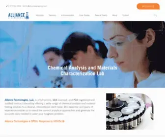Alliancetechgroup.com(Chemical Testing Lab in New Jersey) Screenshot