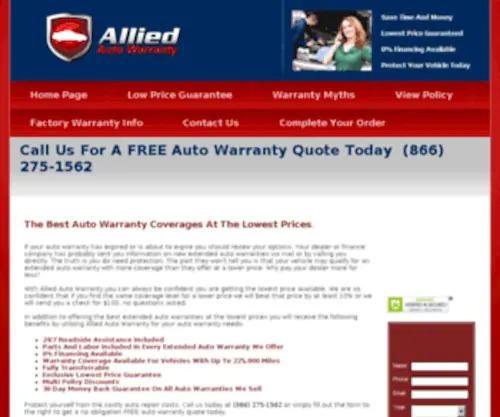 Alliedautowarranty.com(RoadMaster Auto Warranty) Screenshot
