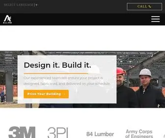 Alliedbuildings.com(Allied Steel Buildings manufactures and delivers custom steel buildings and metal building kits for) Screenshot