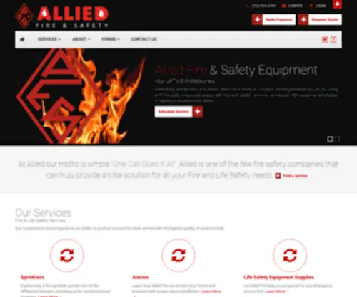 Alliedfiresafety.com(At Allied our motto) Screenshot