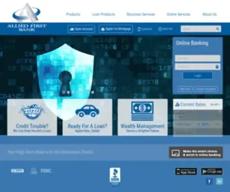Alliedfirst.com(Allied First Bank) Screenshot