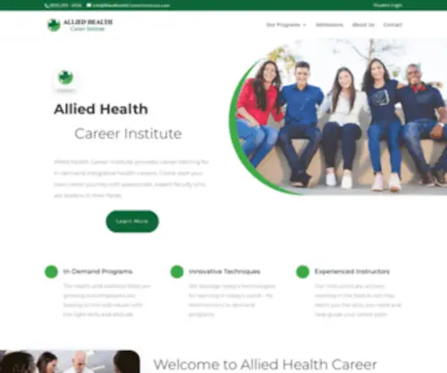 Alliedhealthcareerinstitute.com(Allied Health Career Institute) Screenshot