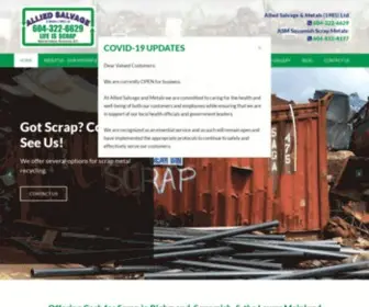 Alliedsalvagemetals.ca(Cash for Scrap Richmond) Screenshot