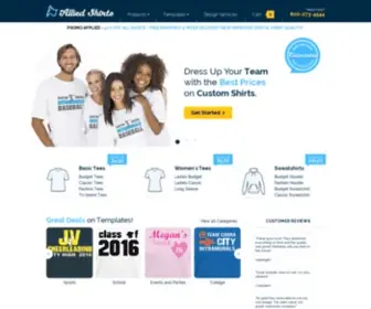 Alliedshirts.com(Custom Shirts) Screenshot