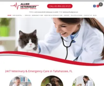 Alliedveterinary.com(24/7 Veterinary & Emergency Care in Tallahassee) Screenshot