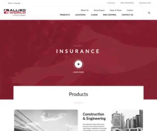 Alliedworldinsurance.com(A FAIRFAX Company) Screenshot