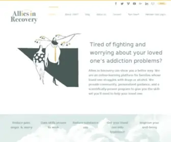 Alliesinrecovery.net(How to deal with an addicted loved one) Screenshot