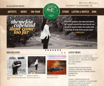 Alligator.com(Features Grammy nominated blues artists including Tommy Castro) Screenshot