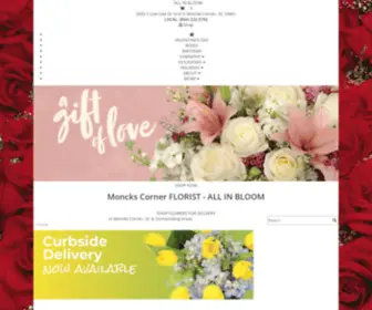 Allinbloomllc.com(Moncks Corner Florist) Screenshot