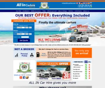 Allincarhire.com(ALL IN Car Hire Malaga) Screenshot