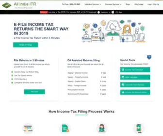 Allindiaitr.com(Efiling of Income Tax Return Online) Screenshot