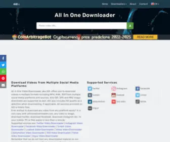 Allinonedownloader.com(All In One Downloader) Screenshot