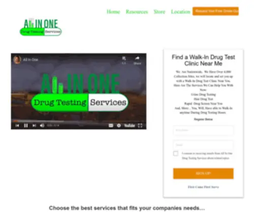 Allinonedrugtestingservices.com(Allinonedrugtestingservices) Screenshot