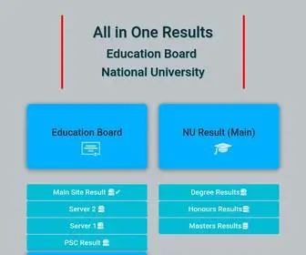 Allinoneresults.com(National University) Screenshot