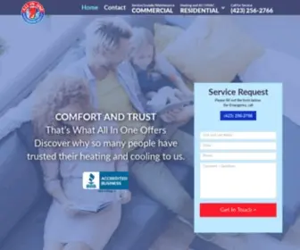 Allinonetn.com(HVAC & Commercial Refrigeration Repair Services) Screenshot