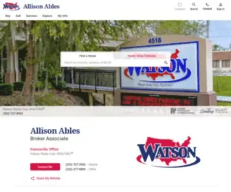 Allisonables.com(Gainesville real estate) Screenshot