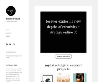 Allisondupuis.com(A digital fixer upper) Screenshot