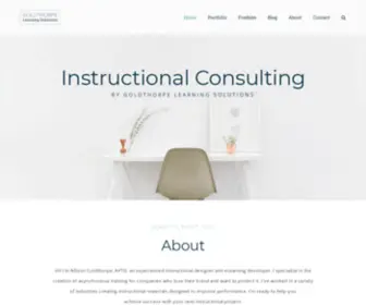 Allisongoldthorpe.com(Goldthorpe Learning Solutions Instructional Consulting) Screenshot