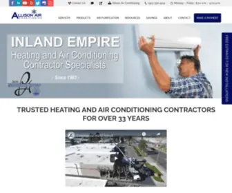 Allisonhvac.com(Allison Air Conditioning) Screenshot