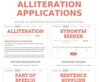 Alliteration.me(Alliteration Applications) Screenshot