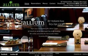 Alliumrestaurant.ca(Allium Restaurant) Screenshot