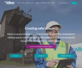 Allium.uk.net(Asbestos surveys) Screenshot