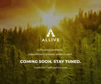 Allive.com(Hemp Ingredients and Superfood Products) Screenshot